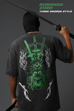 Zoro / Three Swords Style Onigiri / Unisex Acid Wash Oversize T-shirt