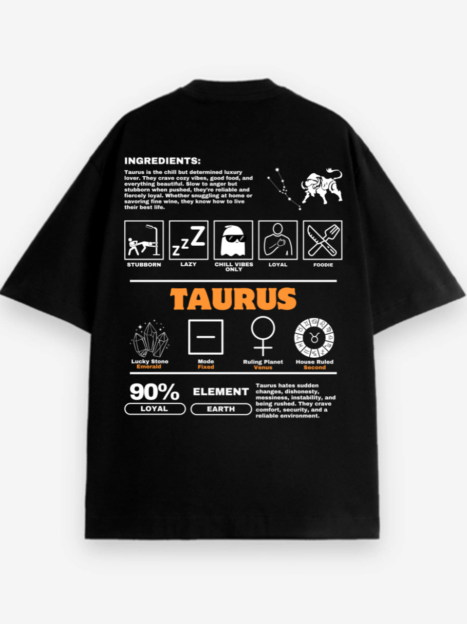 Zodiac Taurus / Unisex Oversized T-shirt