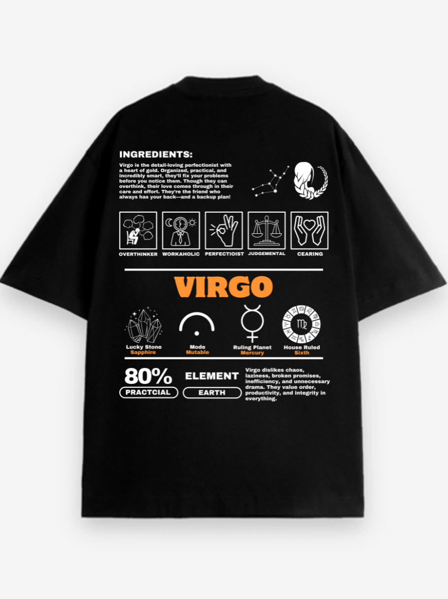 Zodiac Virgo / Unisex Oversized T-shirt