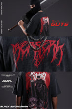 Guts / Black Swordsman / Unisex Acid Wash Oversize T-shirt