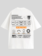 Zodiac Gemini / Unisex Oversized T-shirt