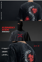 kaneki ken / Rinkaku / Tokyo Ghoul / Unisex Anime Acidwash Oversize T-shirt