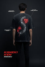 kaneki ken / Rinkaku / Tokyo Ghoul / Unisex Anime Acidwash Oversize T-shirt