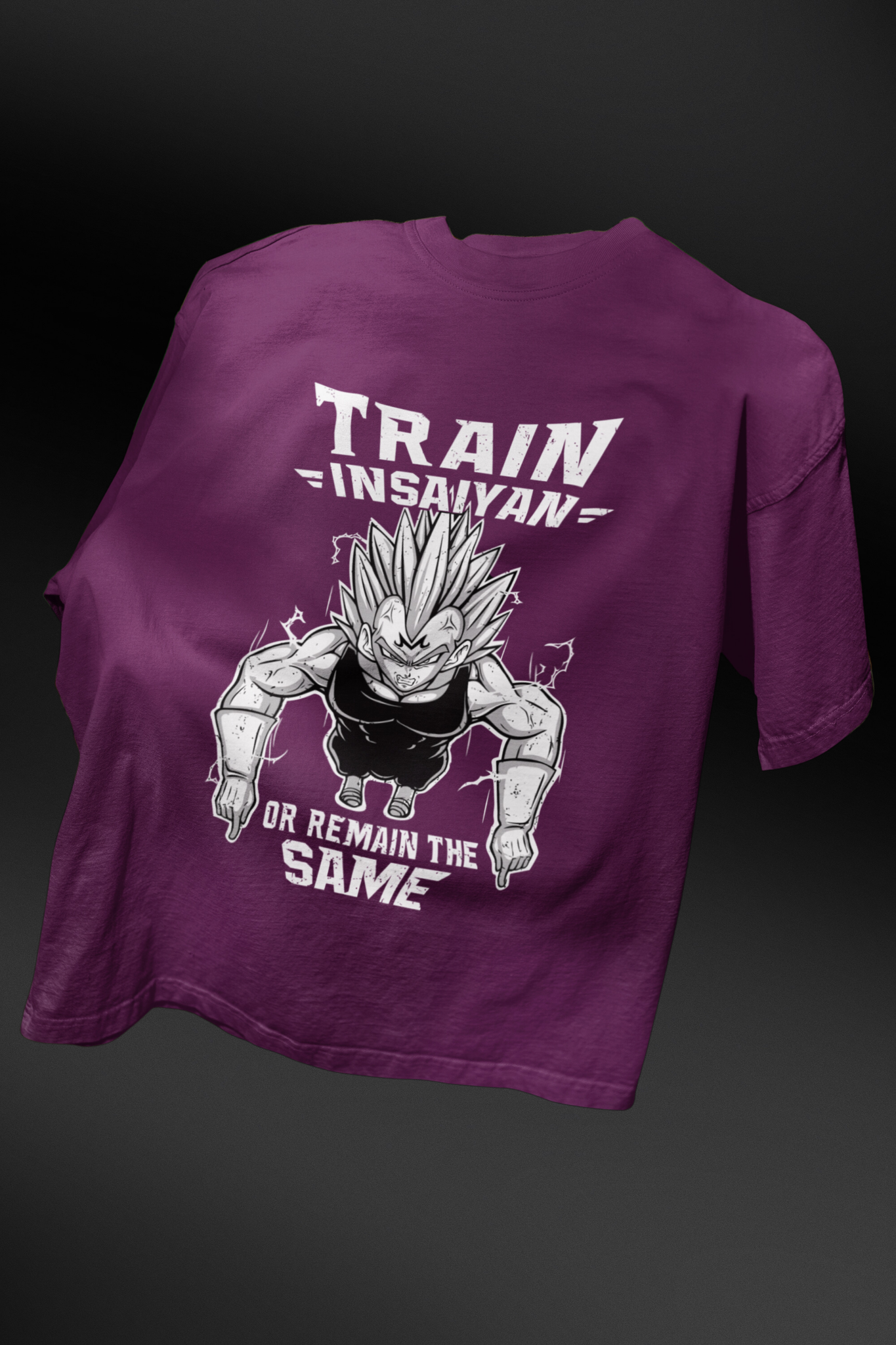 Insaiyan mode / Dragonball Z / Unisex Oversize T-Shirt (WINE COLOR)