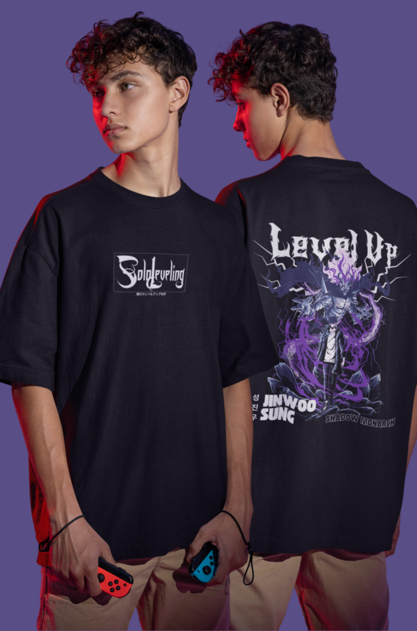 Level Up / Solo Leveling / Unisex Oversize T-shirt