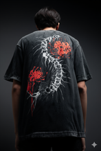 kaneki ken / Rinkaku / Tokyo Ghoul / Unisex Anime Acidwash Oversize T-shirt