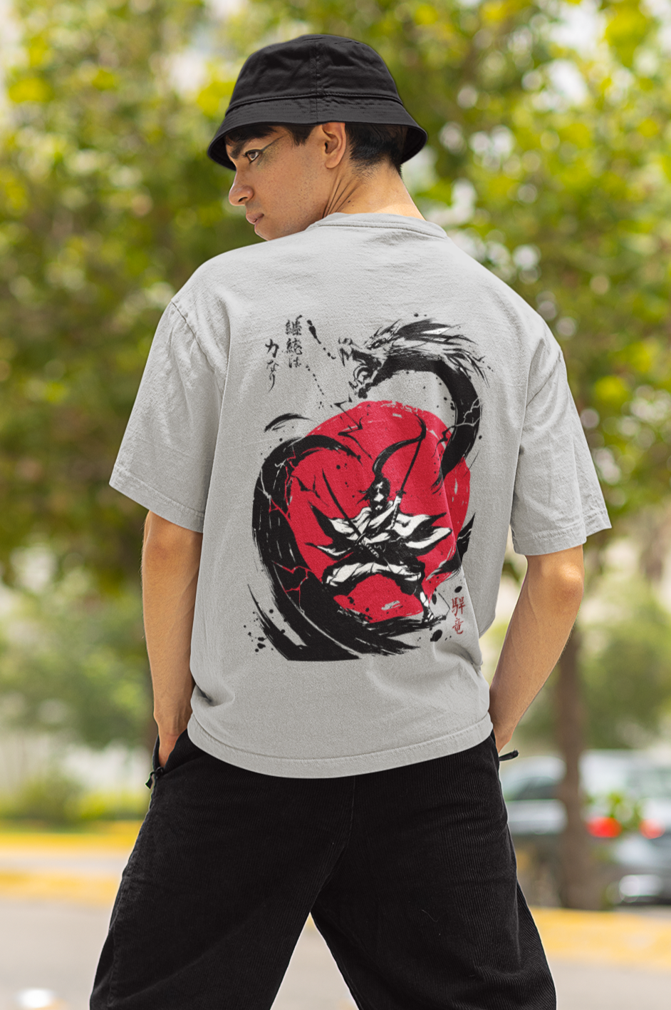 Fearless Dragon / Samurai /  Unisex Oversize T-shirt