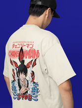 Kon X Aki Hayakawa/ Chainsaw Man/ Off White Unisex Oversize T-Shirt.