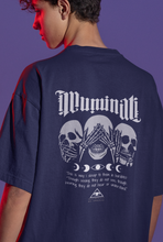 Illuminati  Unisex Oversize T-shirt (Navy Blue}