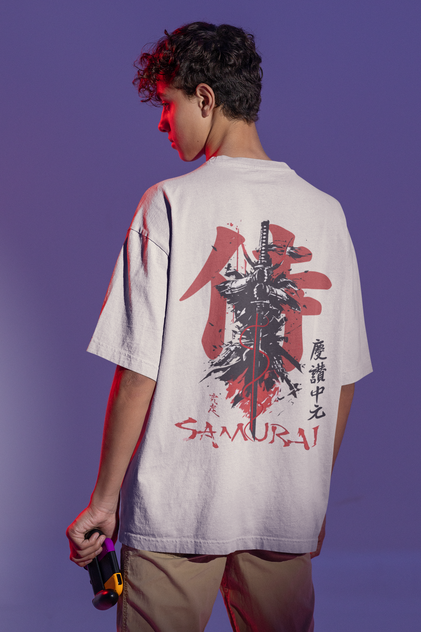 Warrior Samurai / Unisex Oversize T-Shirt / Off white