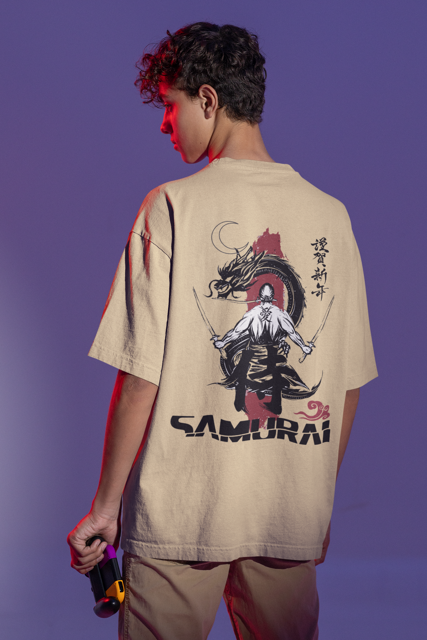 Samurai ( Yin and Yang) Unisex Oversize T-shirt