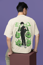 Dimple X Shigeo Kageyama / Mob Psycho 100 / Off White Unisex Oversize T-Shirt.