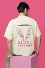 Arienai /Sakura/ Cherry blossom/ Off White Unisex Oversize T-Shirt