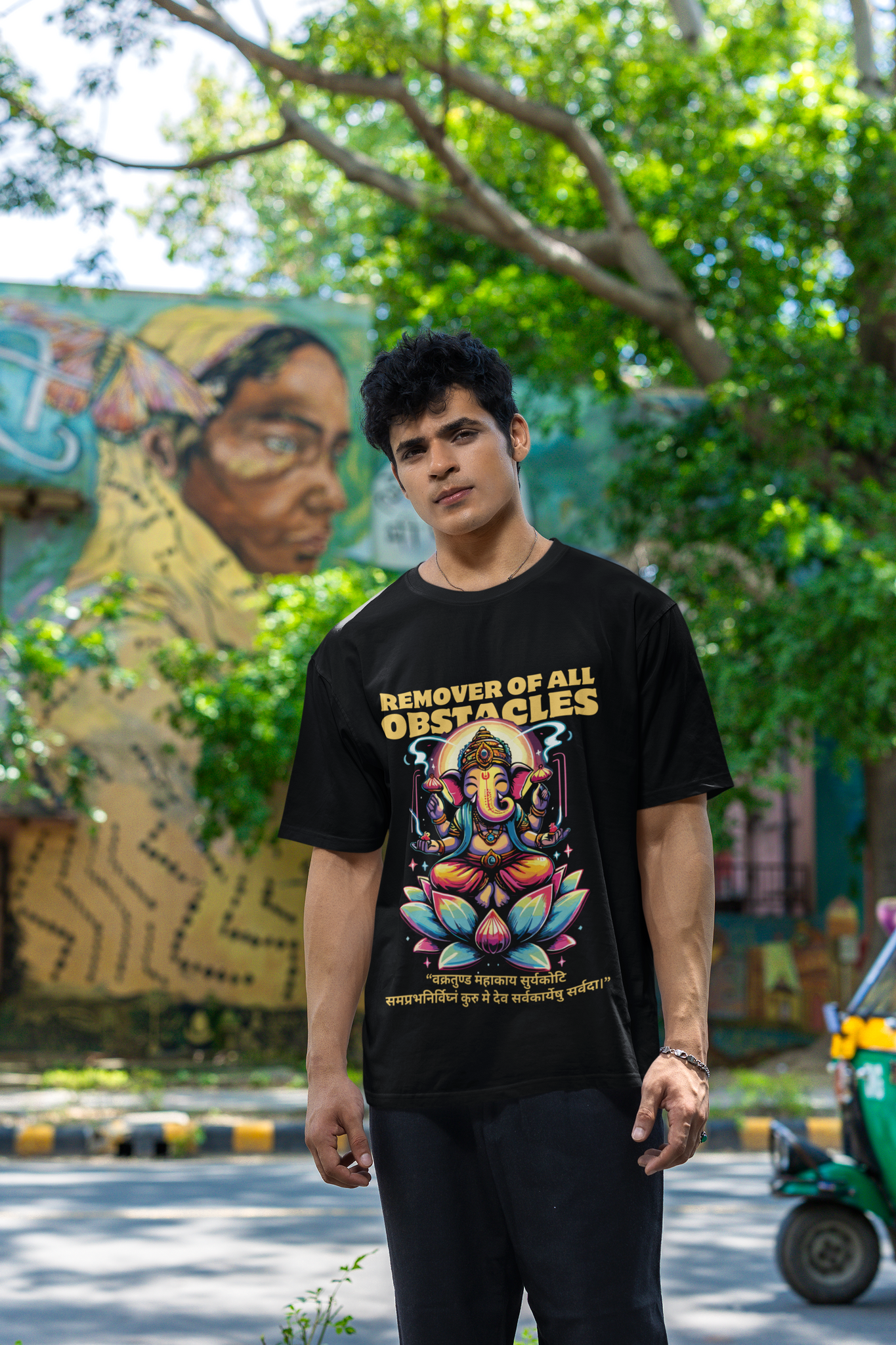 Removal of all Obstacles / Lord Ganesha / Unisex Oversize T-shirt.