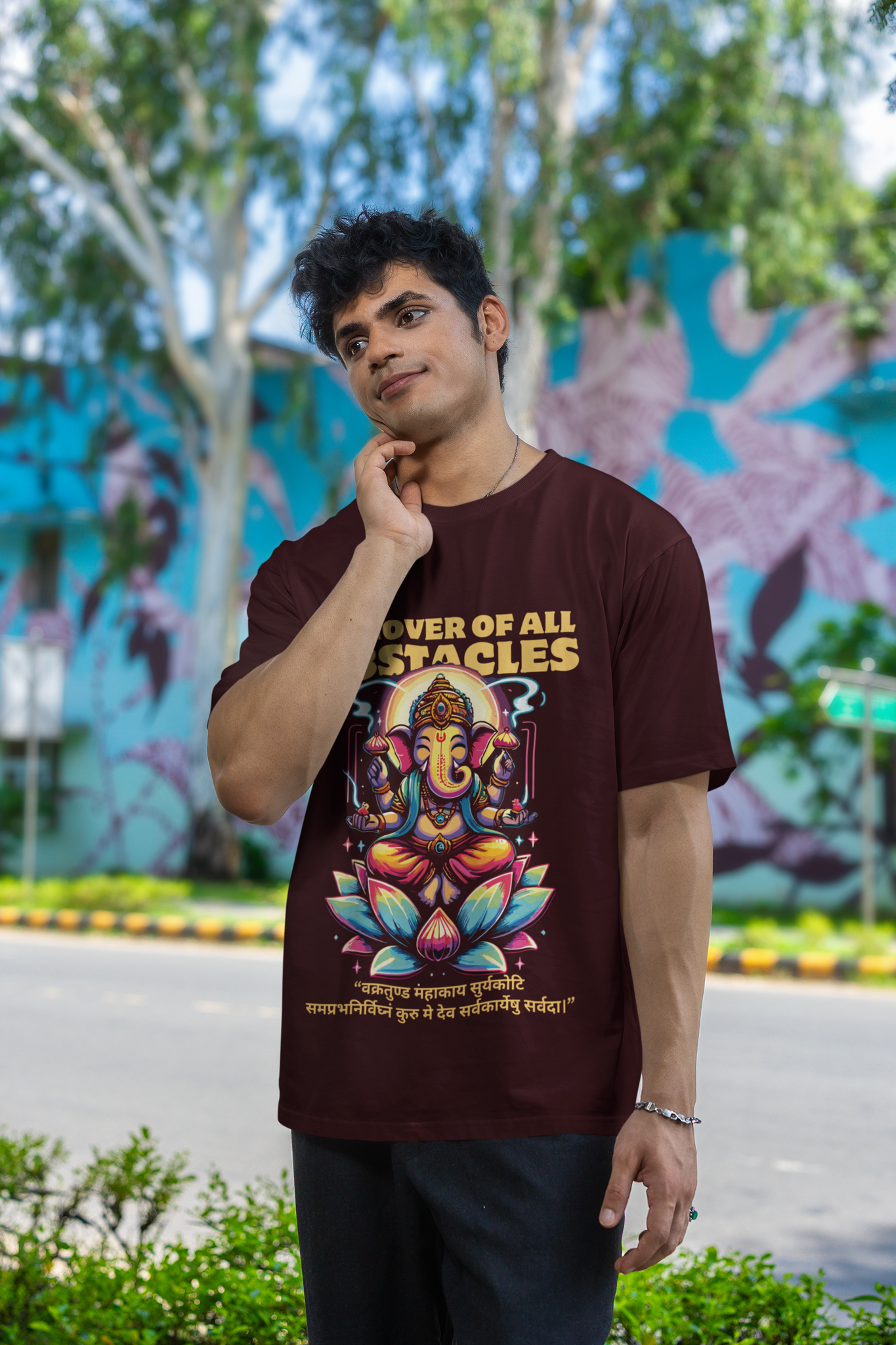 Removal of all Obstacles / Lord Ganesha / Unisex Oversize T-shirt.