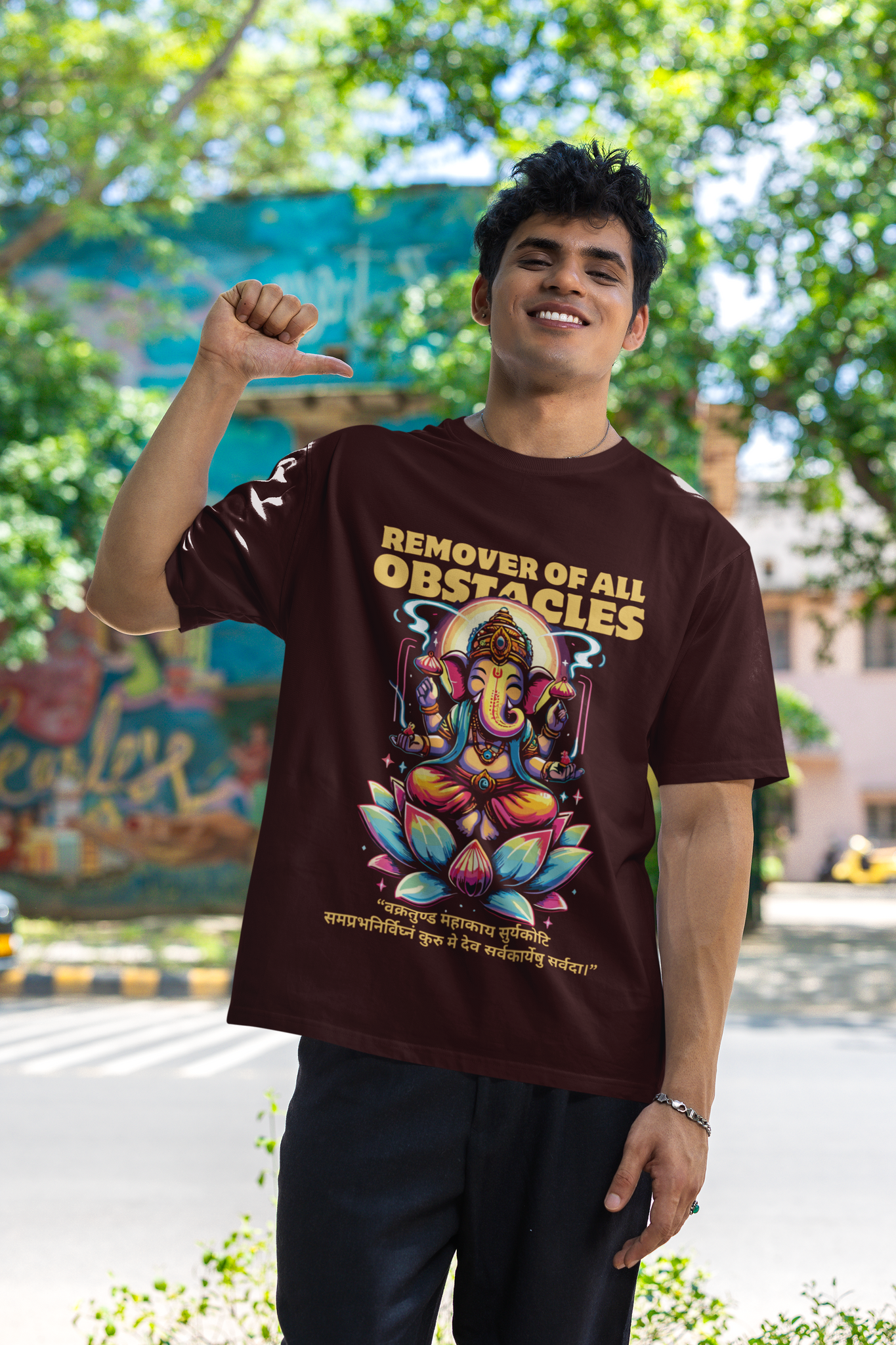 Removal of all Obstacles / Lord Ganesha / Unisex Oversize T-shirt.