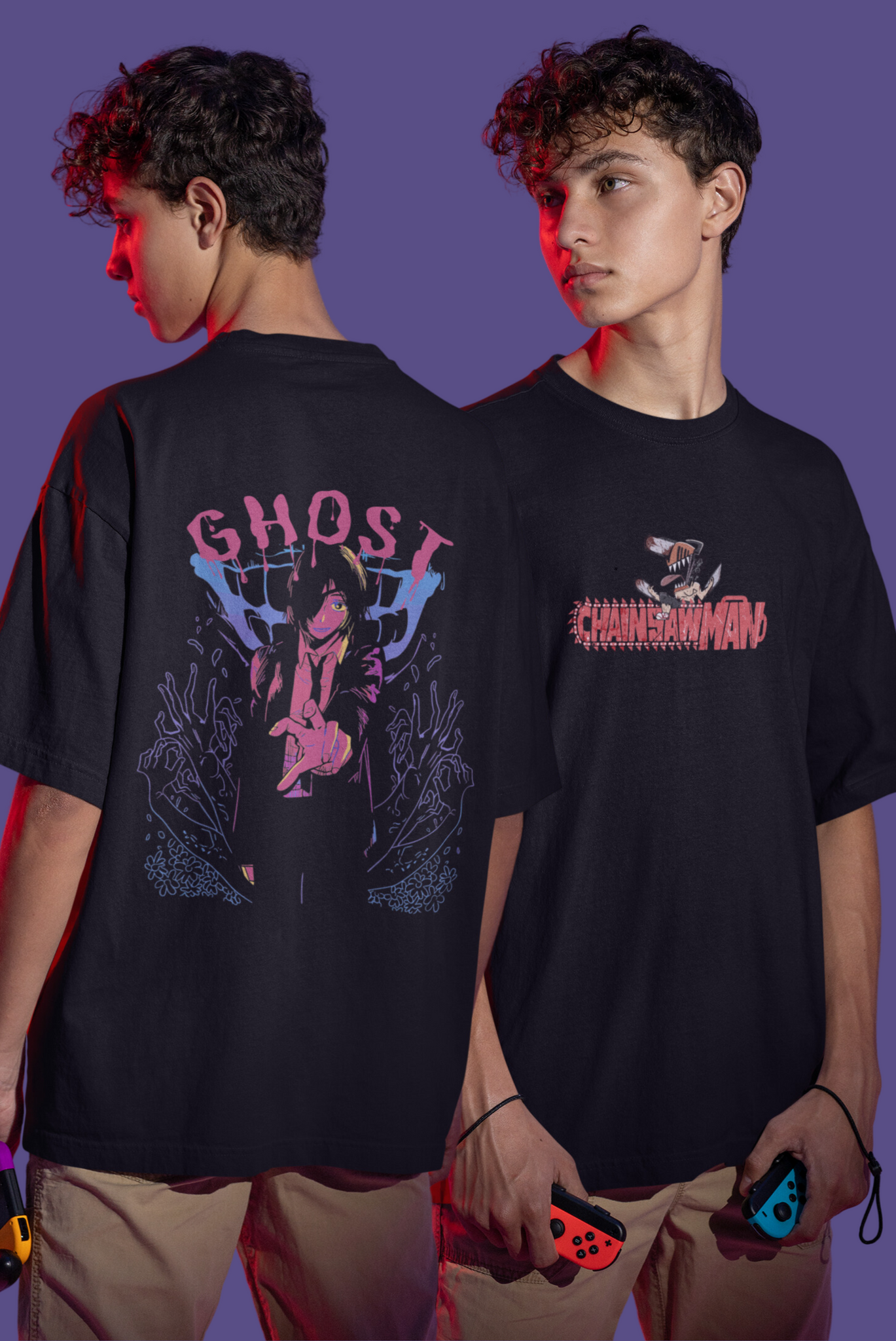 Chainsaw Man (THE GHOST) Unisex Oversize T-shirt.