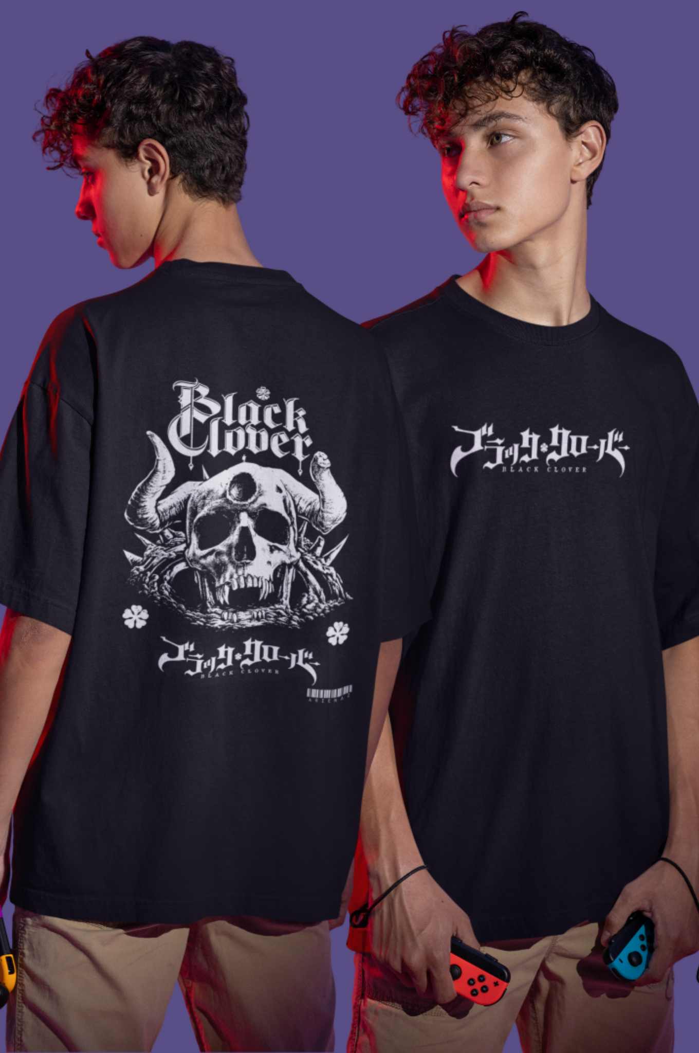 Black Clover(Demon skull) Unisex Oversize T-shirt