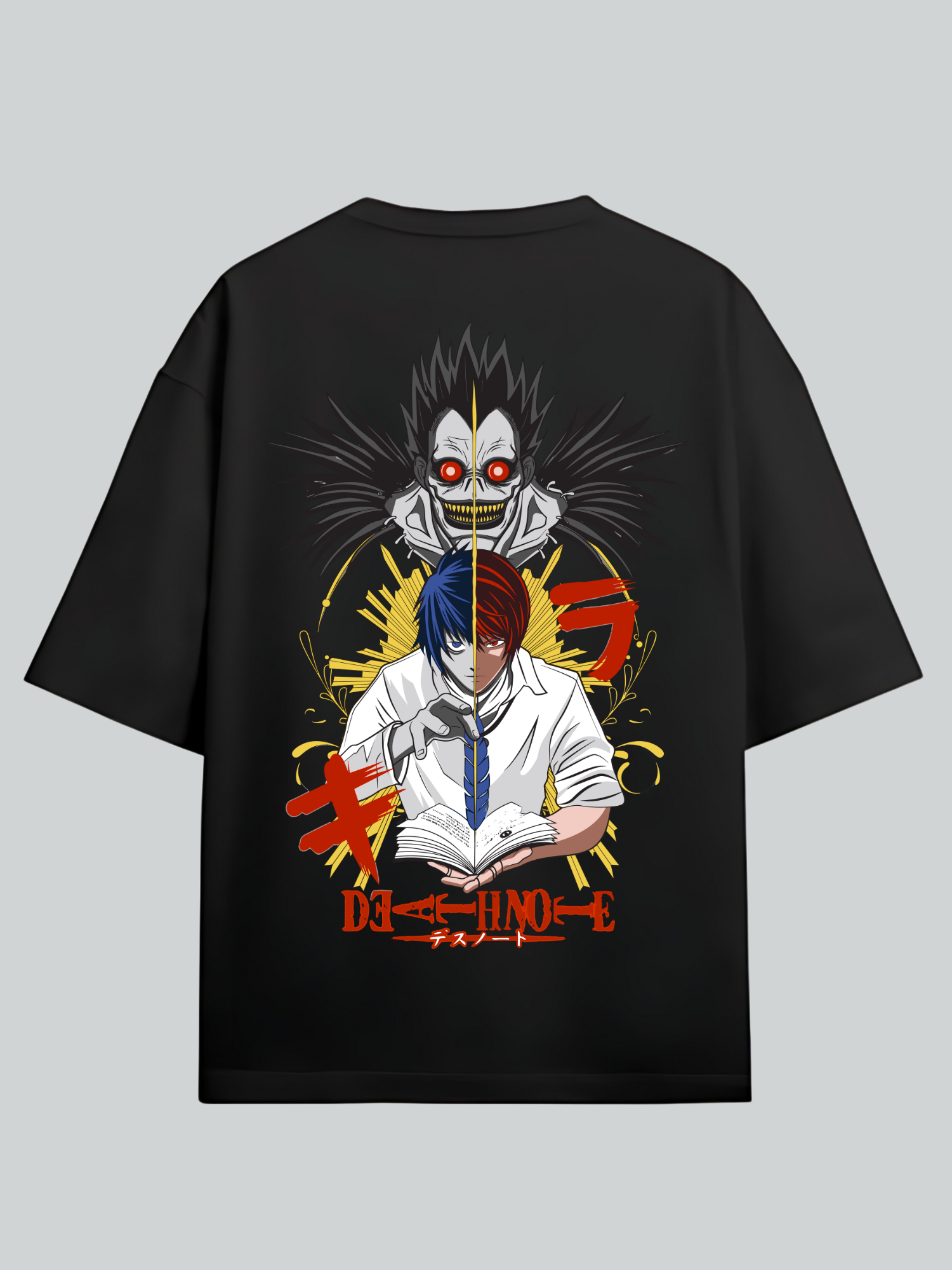 Kira, Light & L/ Death Note/ Unisex Oversize T-Shirt