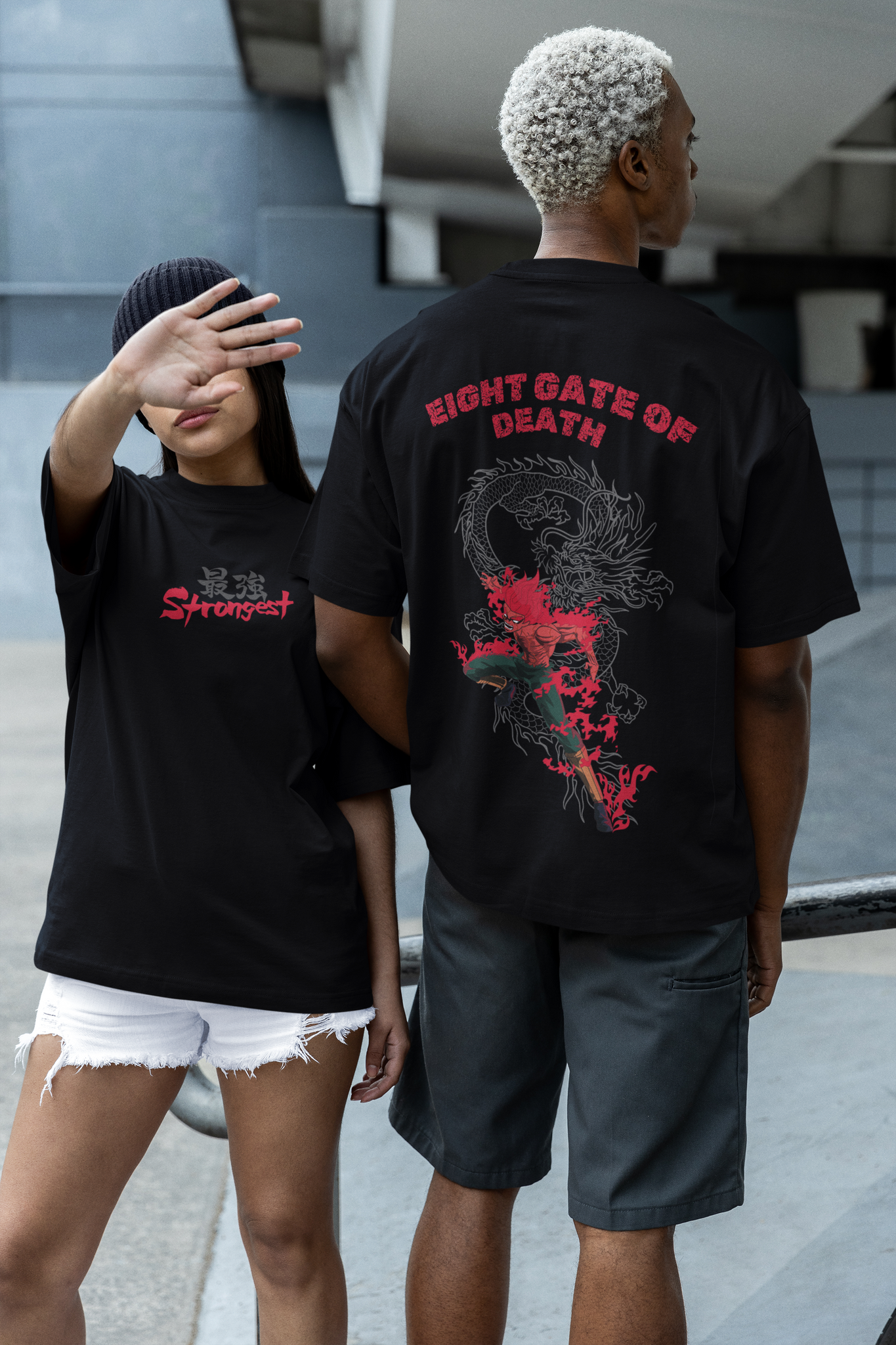 Eighth Gate of Death / Might Guy / Naruto/ Unisex Anime Oversize T-Shirt