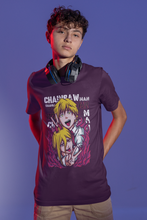 Denji & Power/ Chainsaw Man/ Unisex Classic T-Shirt/ WINE Color