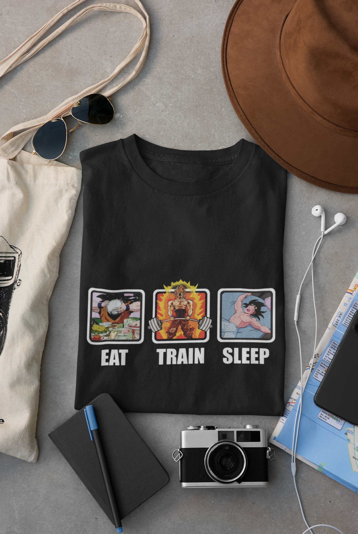 Dragonball Z (Eat,Sleep,Train) Unisex Oversize T-shirt