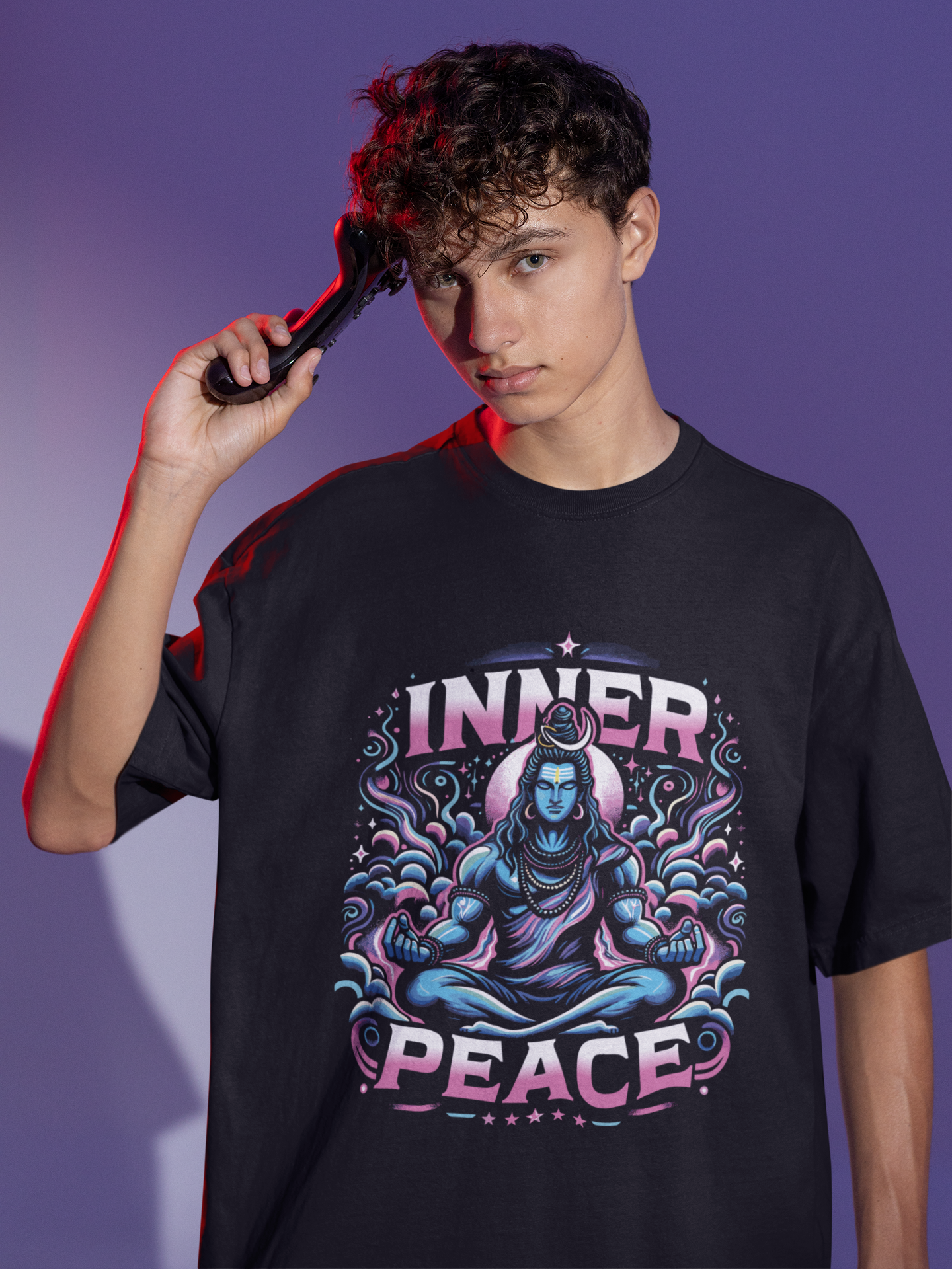 Inner Peace / Lord Shiv / Unisex Oversize T-Shirt.